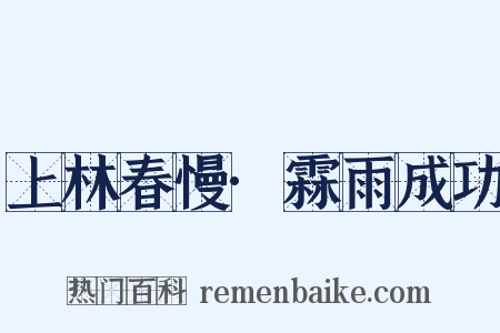 上林春慢·霖雨成功是什么意思的图片